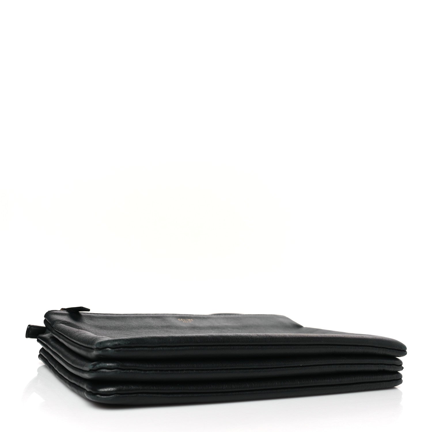 Celine Lambskin Large Trio Crossbody Bag Black 4 of 10