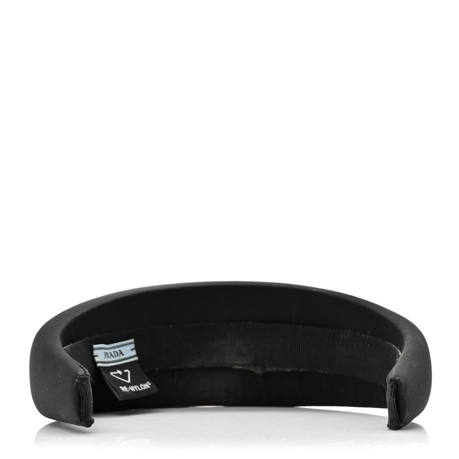 Prada Re-Nylon Metal Triangle Logo Headband Black 5 of 8