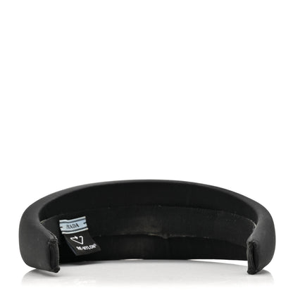 Prada Re-Nylon Metal Triangle Logo Headband Black 5 of 8