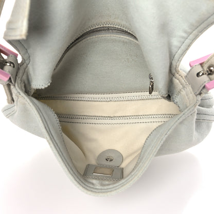 Fendi Jersey Baguette Light Blue Pink 5 of 16