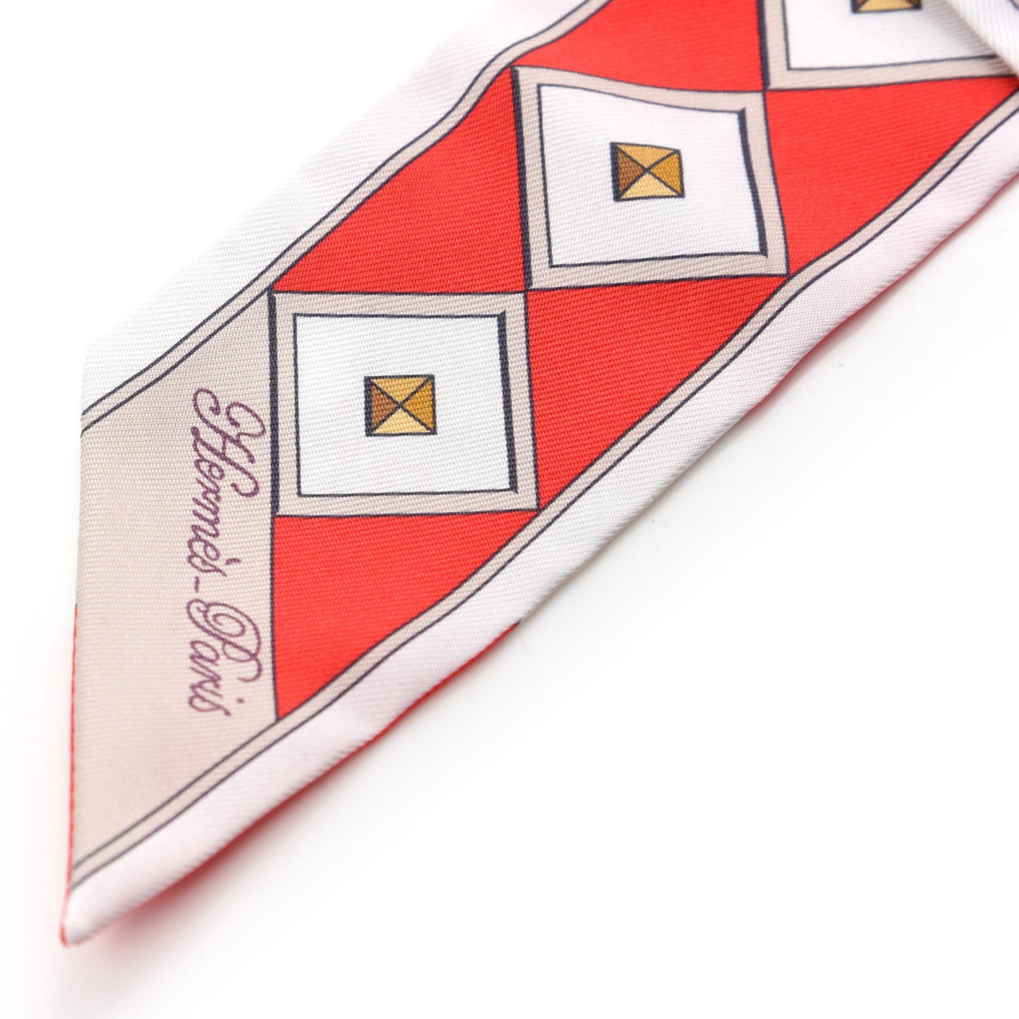 Silk Colliers Et Chiens Twilly Rouge White Mastic