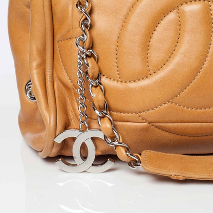 Chanel Leather Diagonal Ligne Large Tote Dark Beige 2 of 11