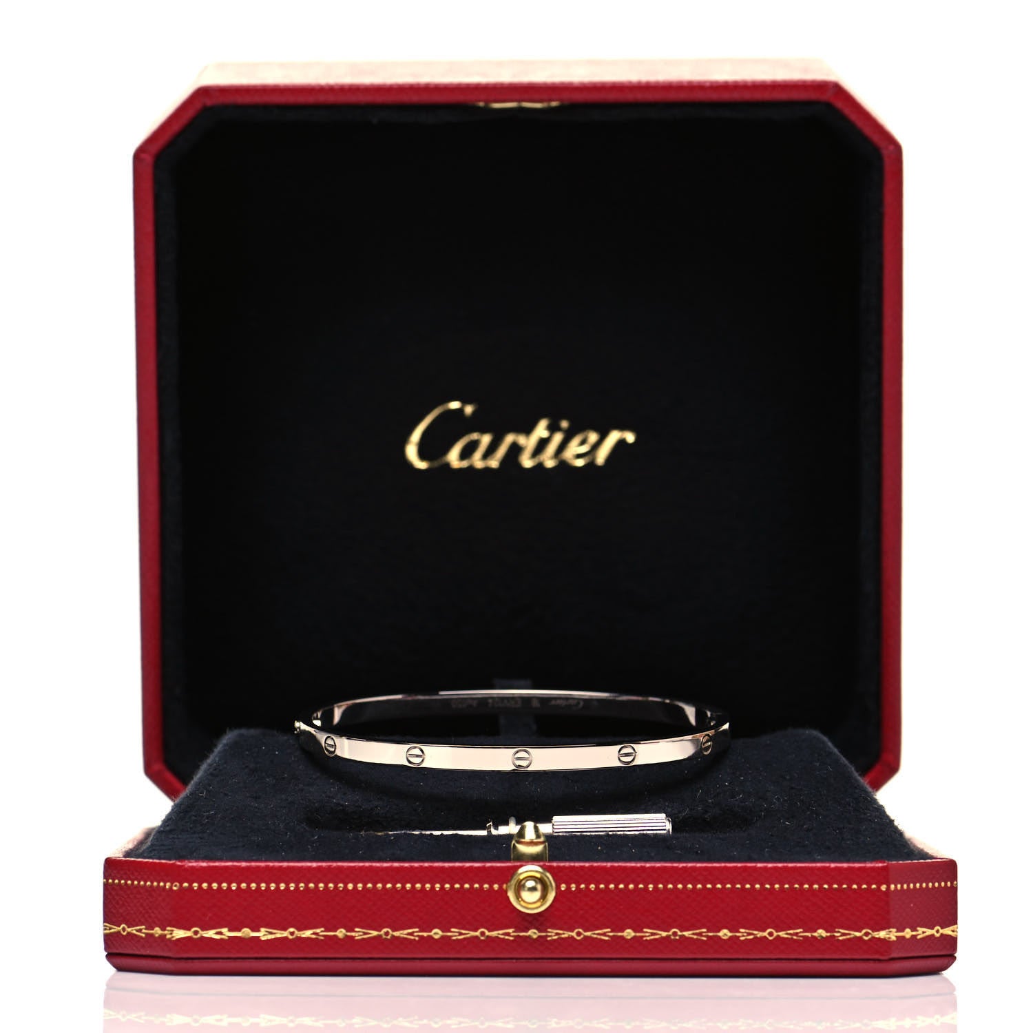 Cartier 18K White Gold Small LOVE Bracelet 18 5 of 5