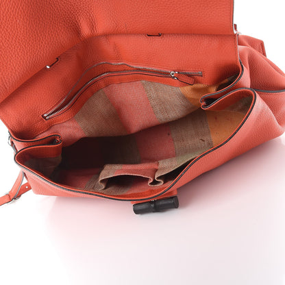 Gucci Cellarius Calfskin Large Bamboo Daily Top Handle Bag New Dark Orange 6 of 18