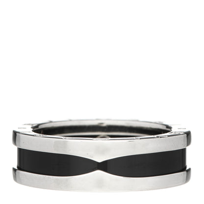 Bulgari Sterling Silver Ceramic Save The Children One-Band Ring 55 7.25 1 of 8