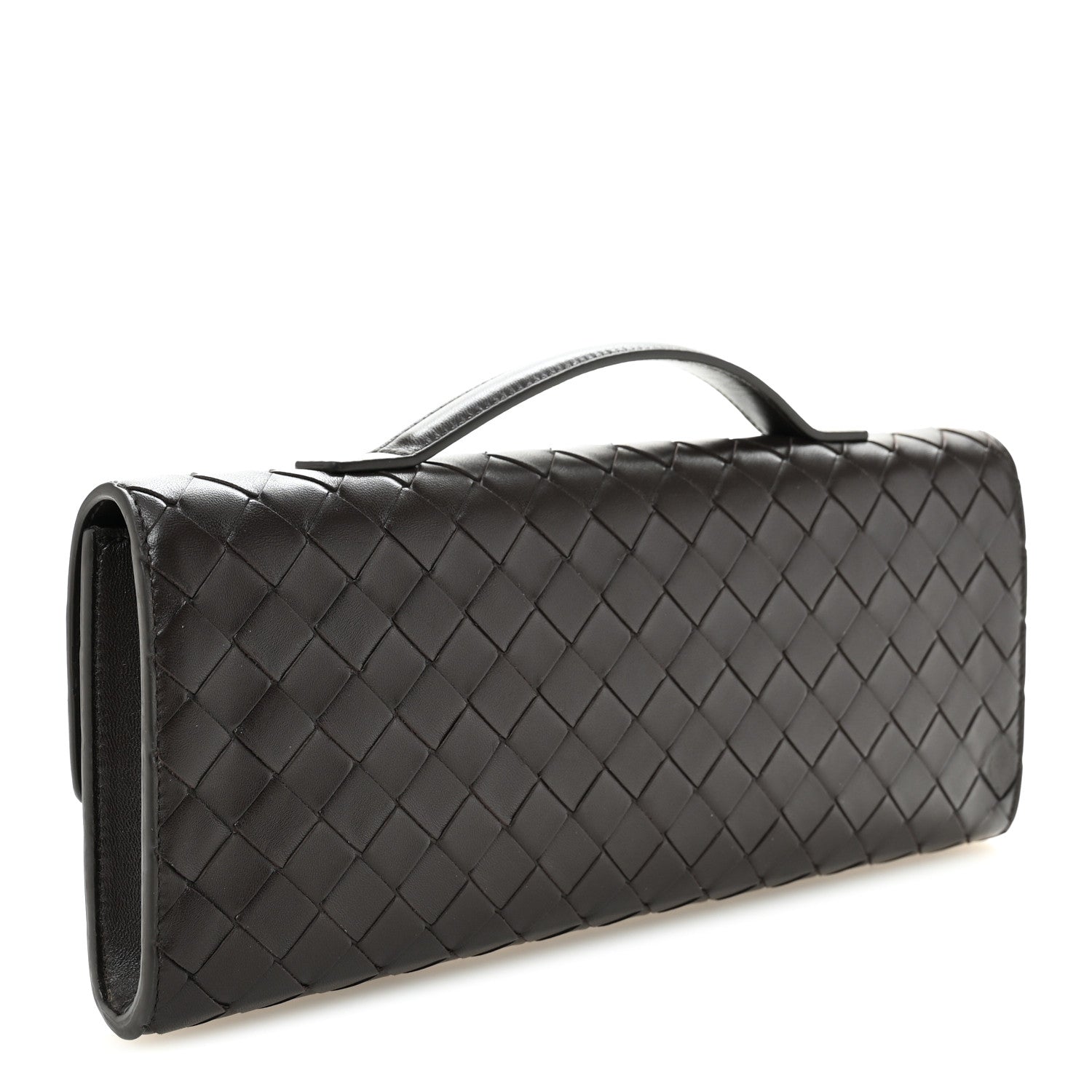 Bottega Veneta Nappa Intrecciato Long Andiamo Top Handle Clutch Fondant 3 of 9