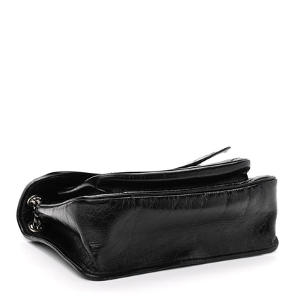 Saint Laurent Crinkled Calfskin Matelasse Monogram Medium Niki Chain Satchel Black 4 of 12