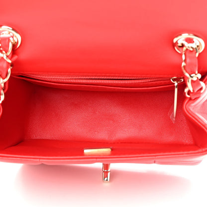 Chanel Lambskin Resin Crystal Square Quilted Monacoco Mini Flap Red 5 of 11