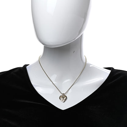 Chanel CC Heart Chain Pendant Necklace Gold 2 of 6