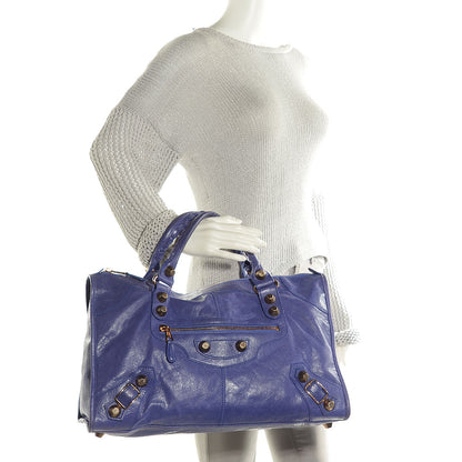 Balenciaga Agneau Giant 21 Rose Gold Hardware Work Bleu Lavande 2 of 12