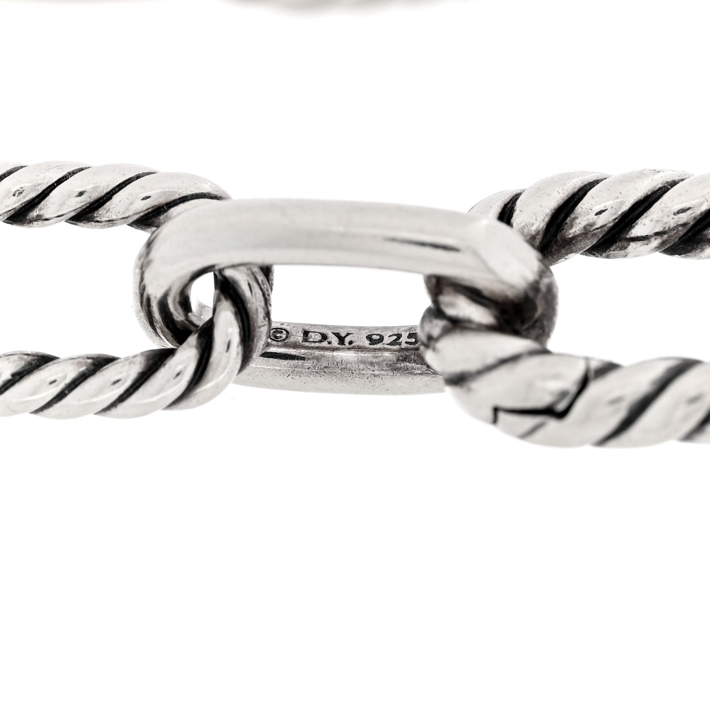 Sterling Silver 8.5mm DY Madison Link Chain Bracelet