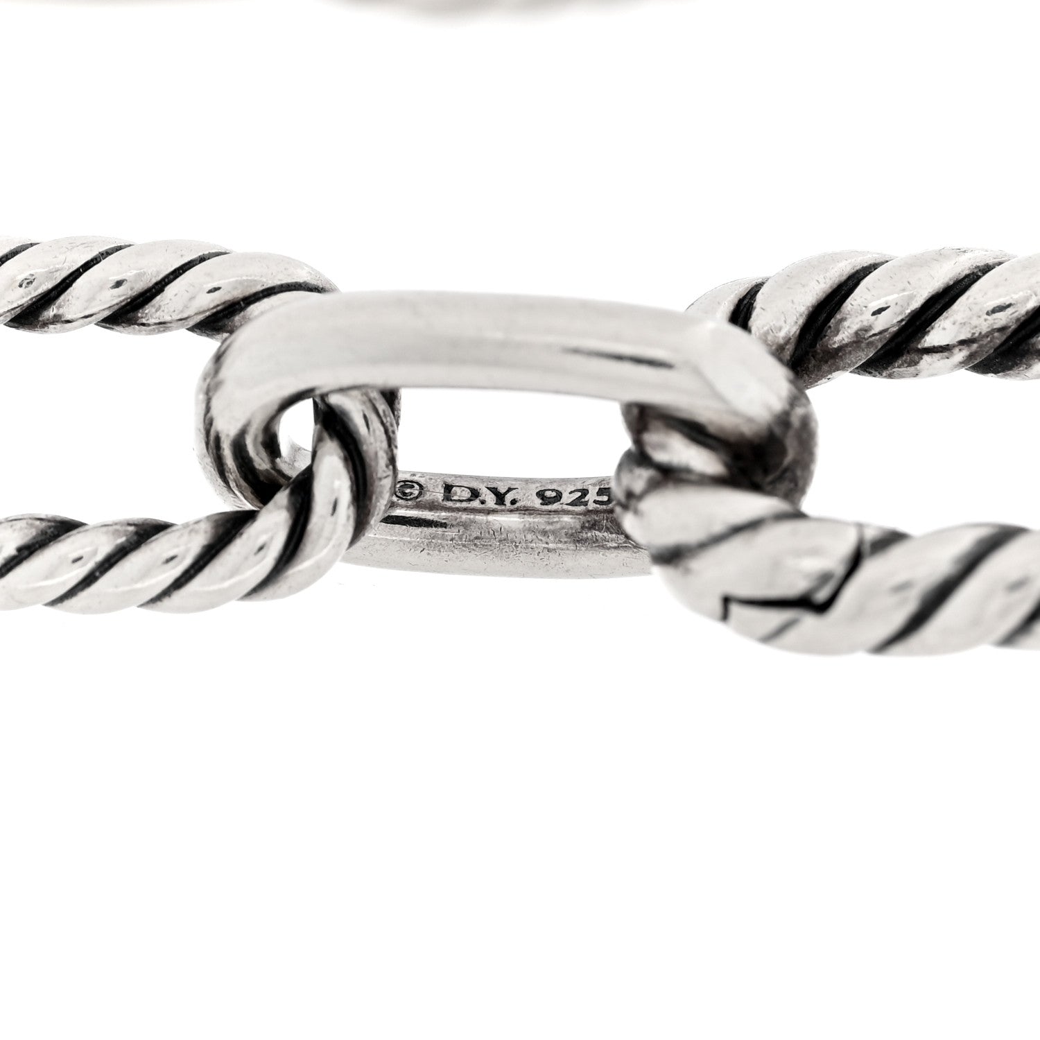 David Yurman Sterling Silver 8.5mm DY Madison Link Chain Bracelet 3 of 3