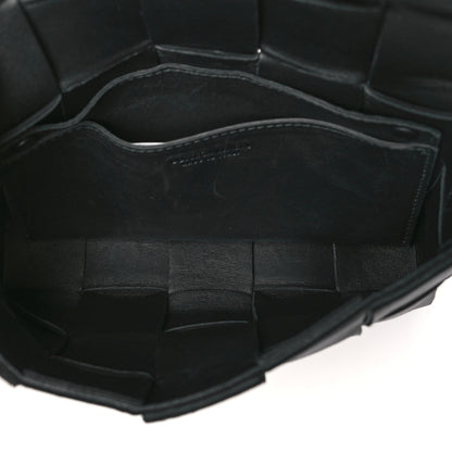 Bottega Veneta Lambskin Maxi Intreccio Small Cassette Crossbody Bag Black 5 of 10