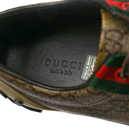 Gucci GG Monogram Web Womens Script Sneakers 38.5 Brown 7 of 13