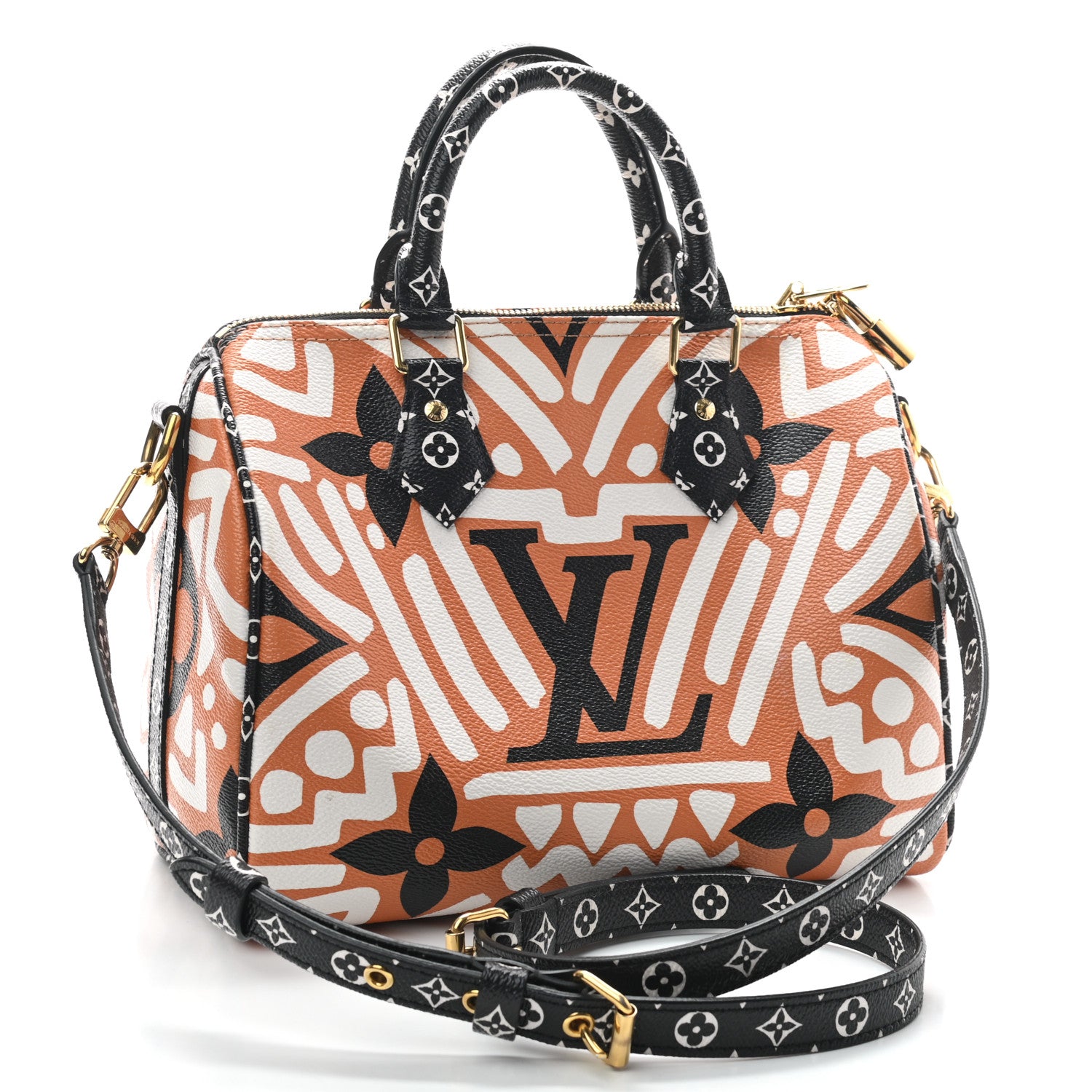 Louis Vuitton Monogram Giant Crafty Speedy Bandouliere 25 Creme Caramel 3 of 8