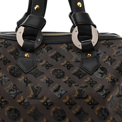 Louis Vuitton Monogram Sequins Eclipse Speedy 28 Black 7 of 10