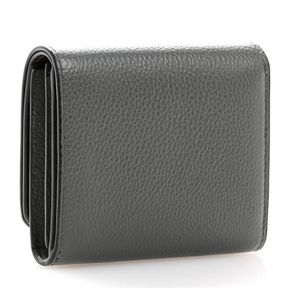 Mulberry Small Classic Grain Small Continental French Purse Wallet Charcoal 3 of 9