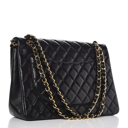 Chanel Lambskin Quilted Maxi Double Flap Black 4 of 8