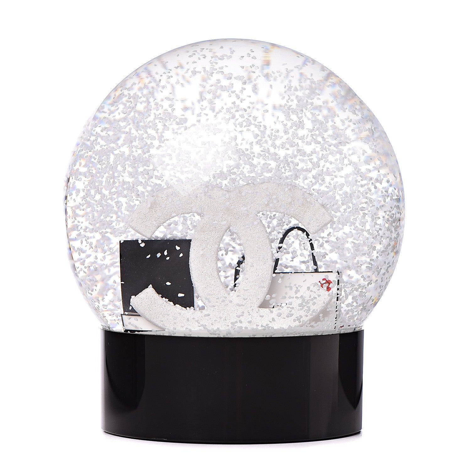 Chanel Glass CC Shopping Bag Snow Globe 3 of 4