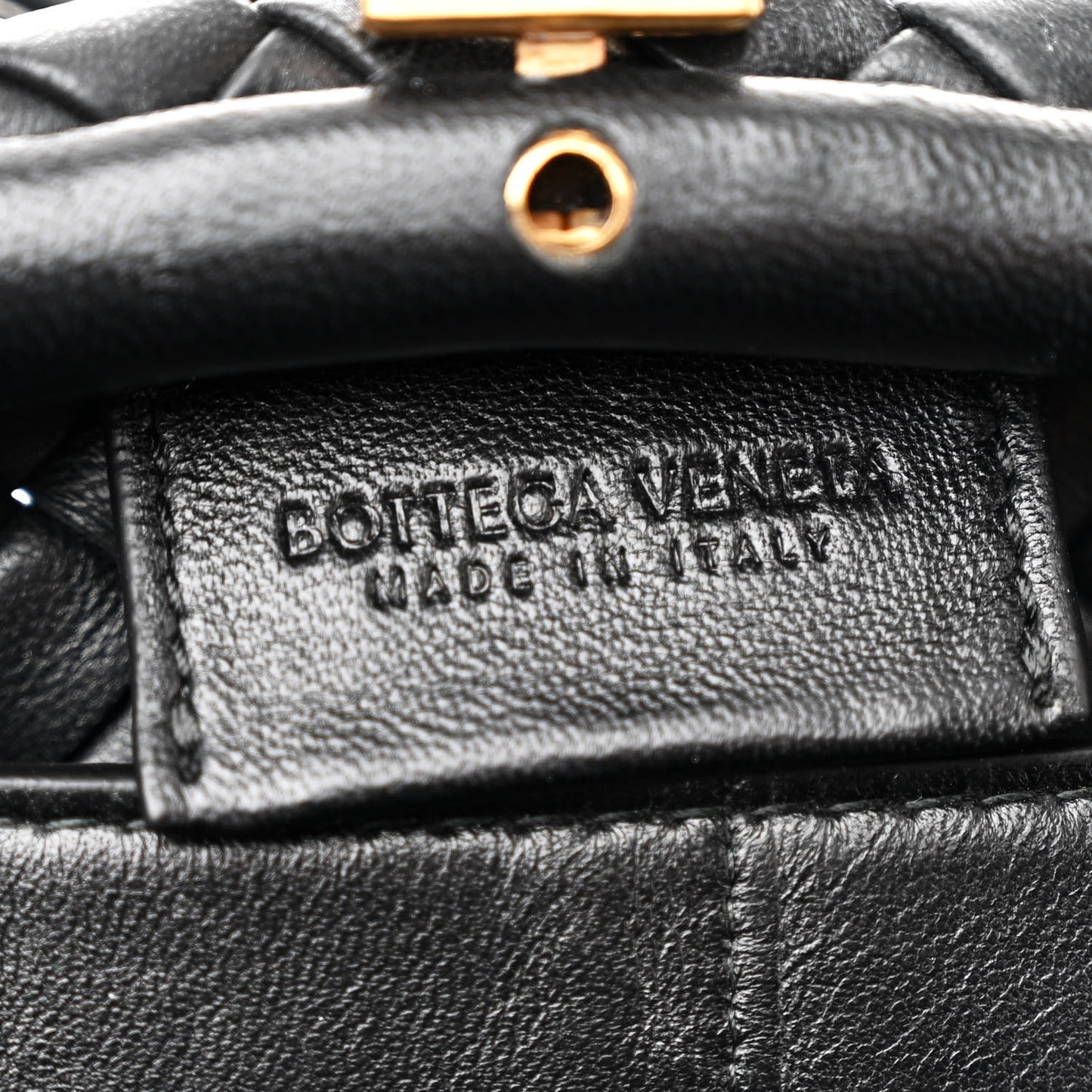Nappa Intrecciato Small Padded The Handle Black