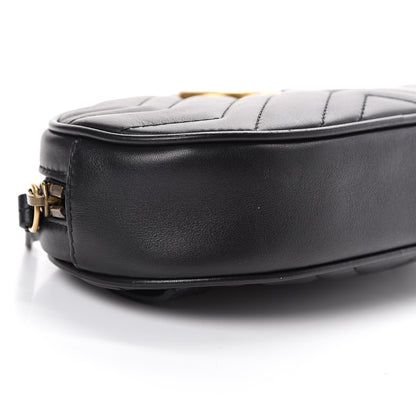 Gucci Calfskin Matelasse GG Marmont Belt Bag 85 34 Black 8 of 11