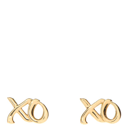 Tiffany 18K Yellow Gold Paloma's Graffiti Love and Kisses Earrings 1 of 7