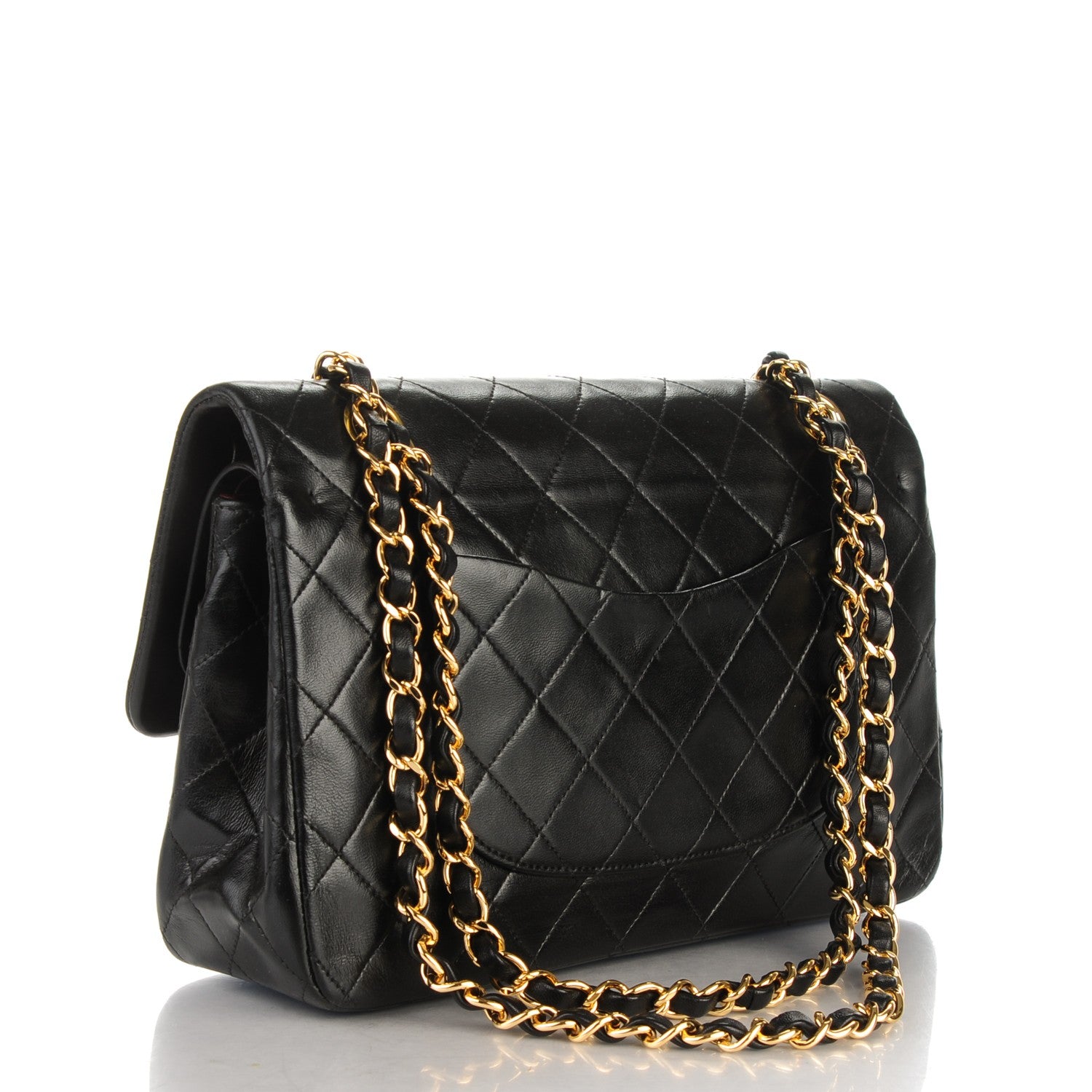 Chanel Lambskin Quilted Medium Double Flap Black 3 of 9
