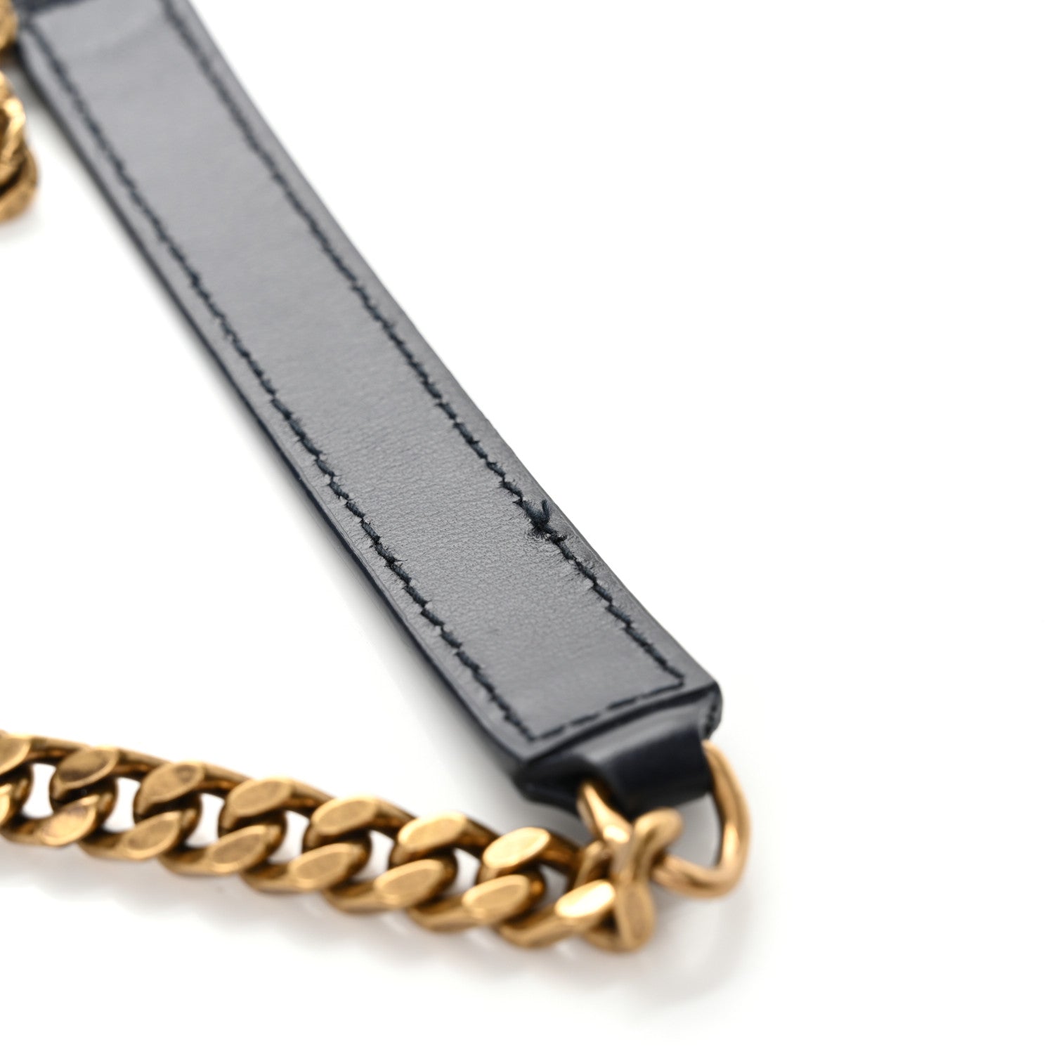 Saint Laurent Calfskin Y Quilted Monogram Medium Loulou Chain Satchel Deep Marine 10 of 10