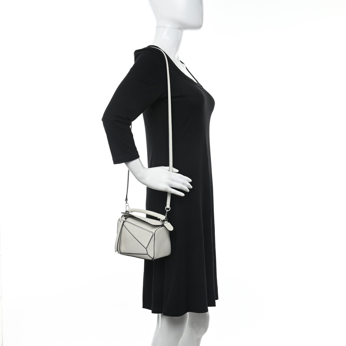 Calfskin Mini Puzzle Bag Soft White