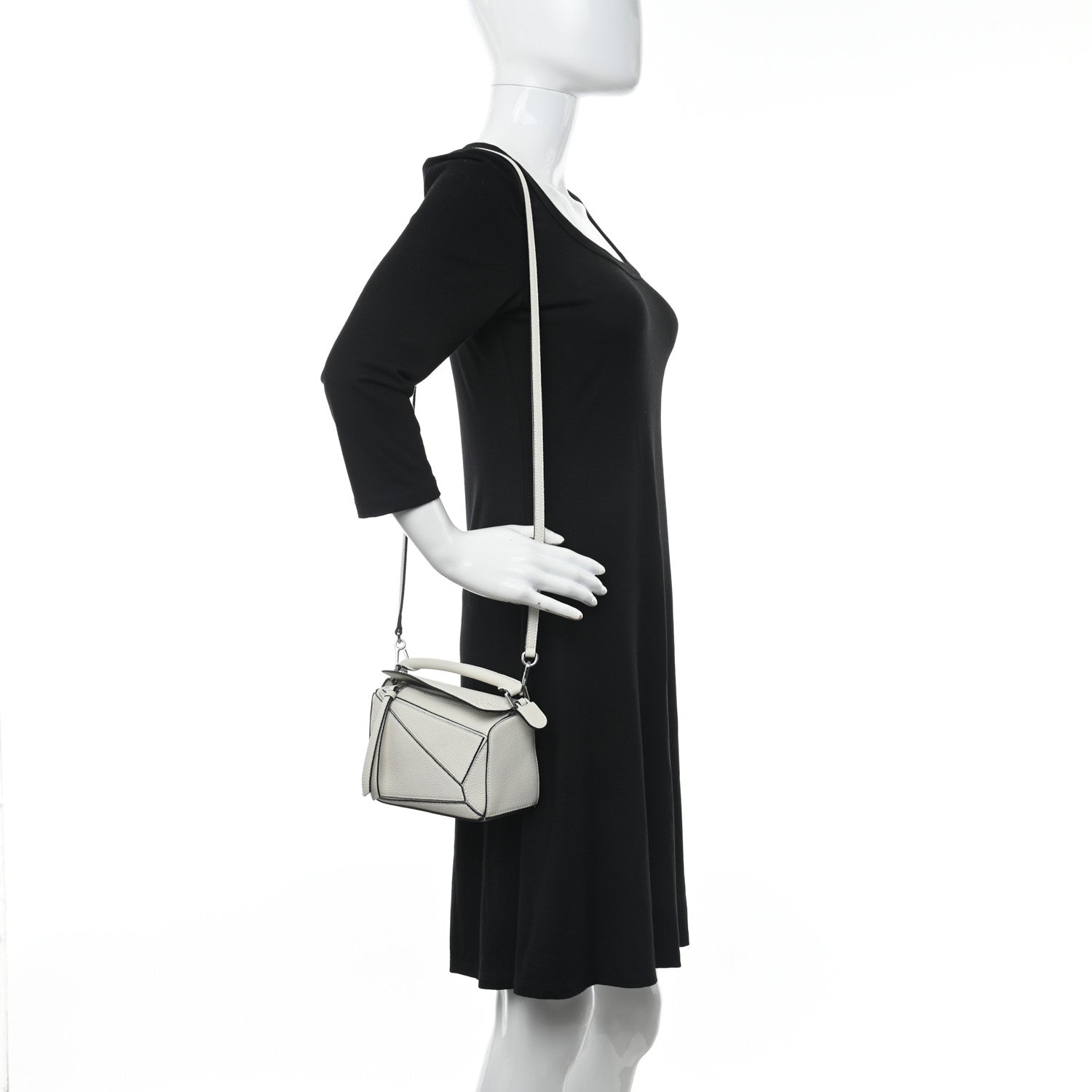 Loewe Calfskin Mini Puzzle Bag Soft White 2 of 9