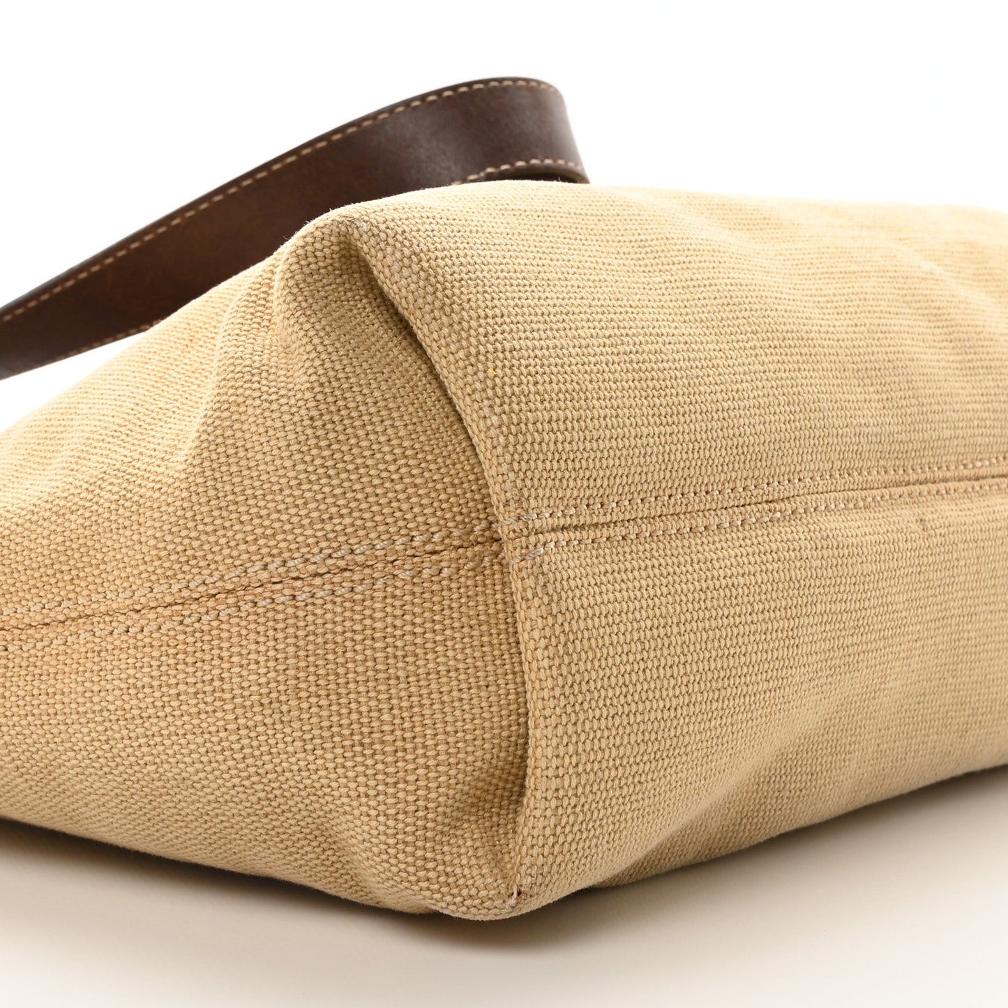 Raffia Calfskin CC Tote Bag Brown