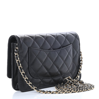 Chanel Caviar Quilted Coco Candy Wallet On Chain WOC Black 3 of 13