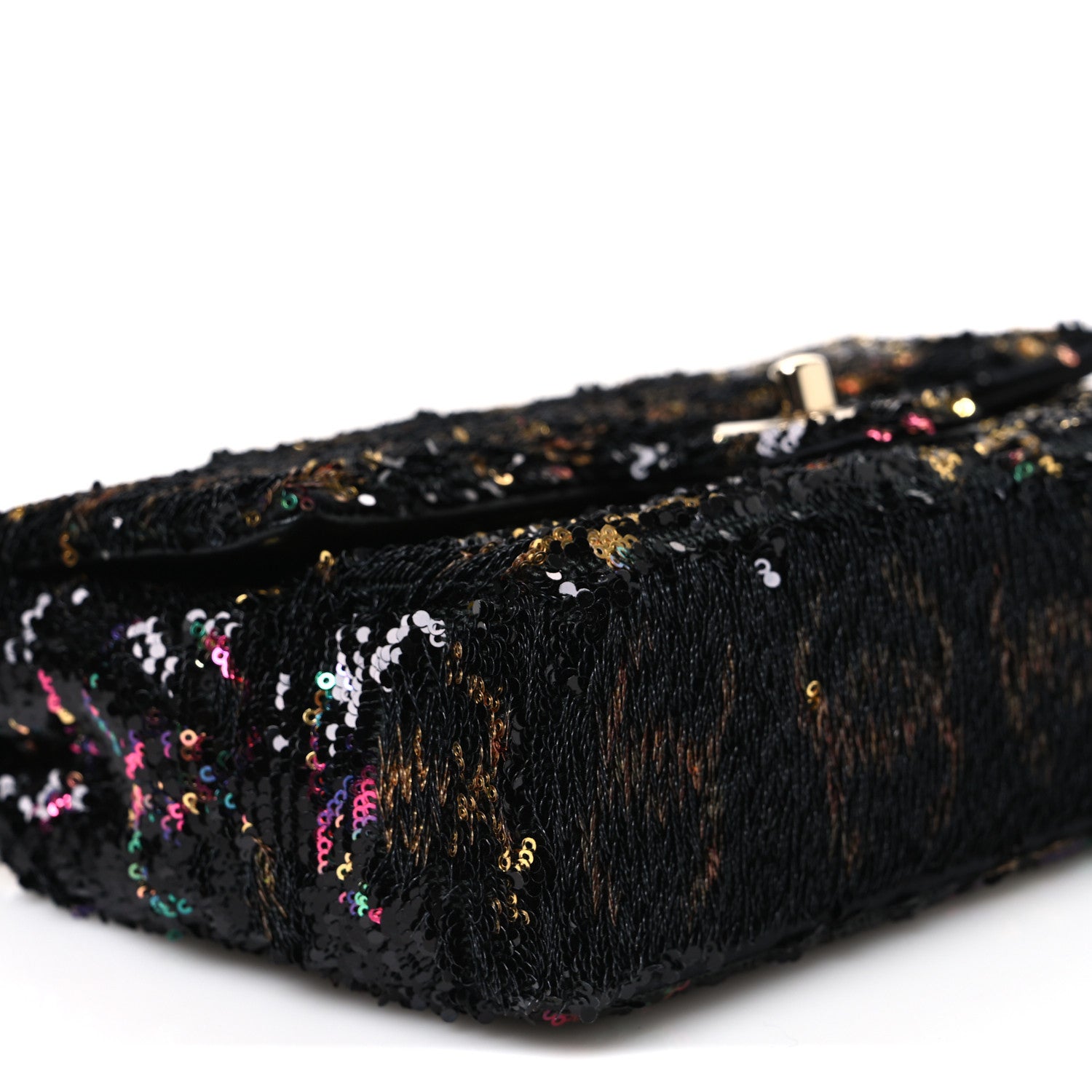 Chanel Sequin CC Small Single Flap Black Multicolor 9 of 10