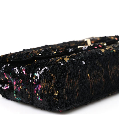 Chanel Sequin CC Small Single Flap Black Multicolor 9 of 10