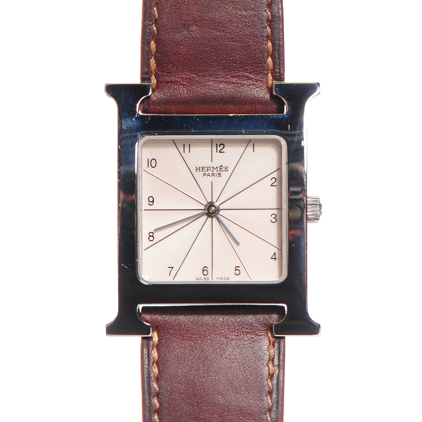 Stainless Steel Barenia 26mm Heure H Hour Quartz Watch Fauve