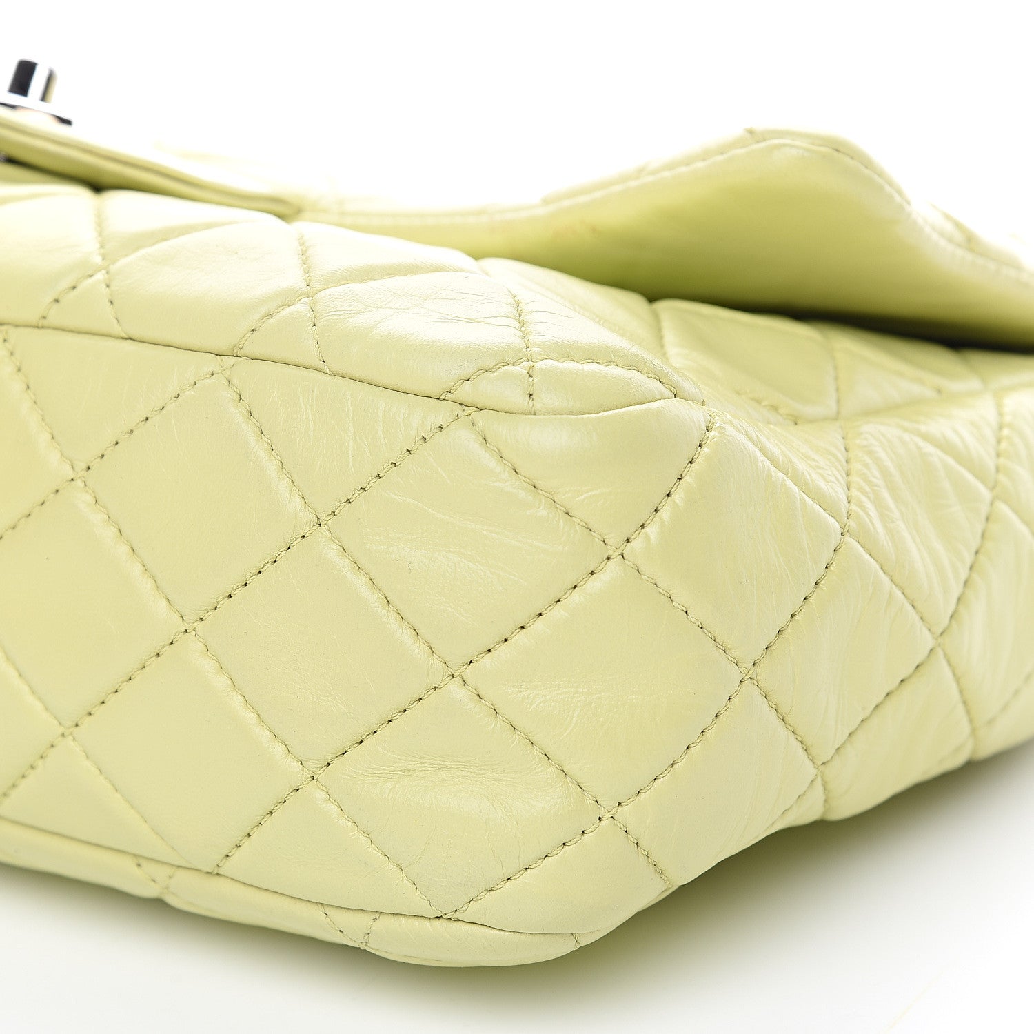 Chanel Lambskin Quilted Jumbo Single Flap Green 9 of 14