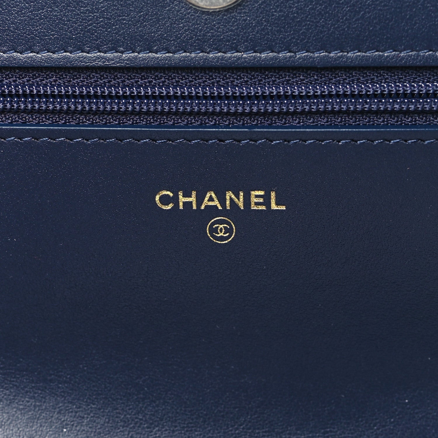 Chanel Denim Quilted Chanel 19 Wallet On Chain WOC Blue 6 of 10