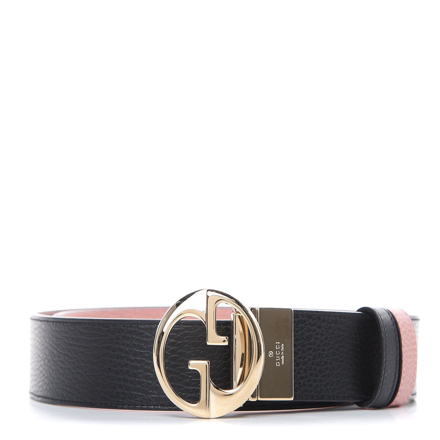Gucci Calfskin 1973 Reversible Belt 85 34 Black Pink 1 of 6
