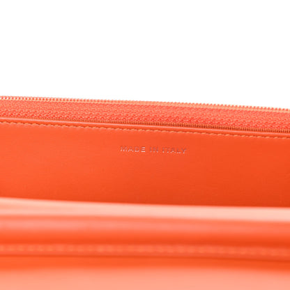 Chanel Distressed Patent Calfskin Quilted Wallet On Chain WOC Orange 7 of 15
