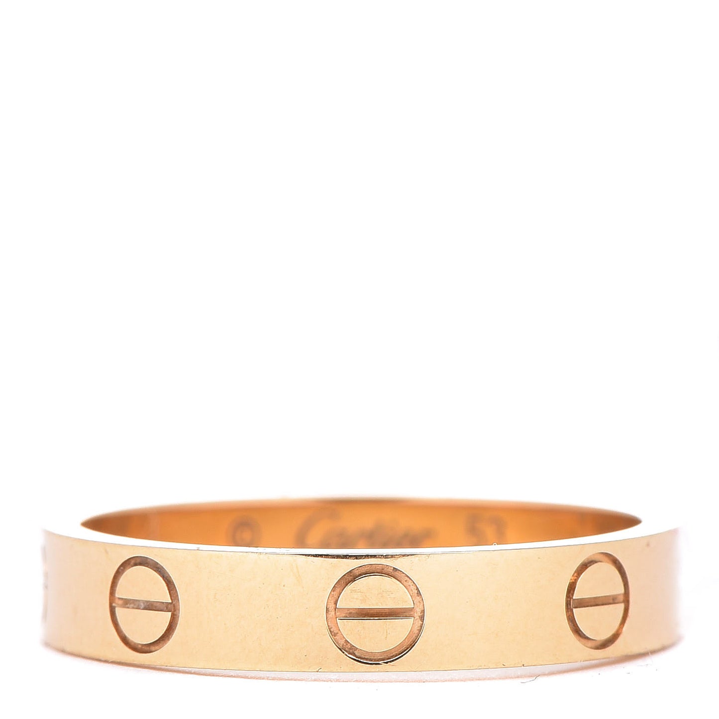 18K Yellow Gold 3.5mm LOVE Wedding Band Ring 53 6.25