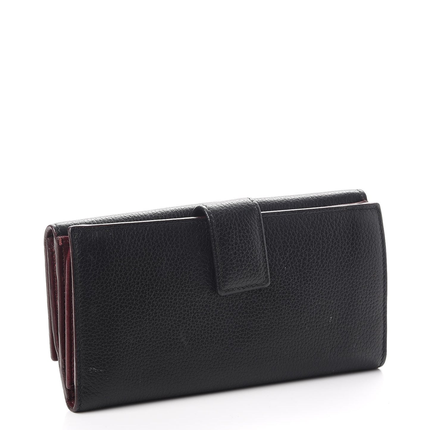 Calfskin Skull Continental Wallet Black