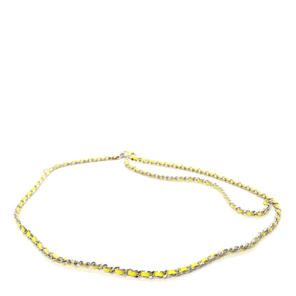 Chanel Lambskin Enamel CC Chain Belt Neon Yellow 2 of 4