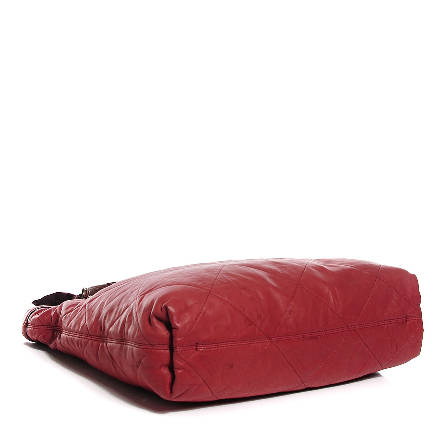 Lambskin Quilted Amalia Cabas Tote Cherry