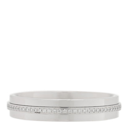 Tiffany 18K White Gold Diamond Narrow T Two Ring 61 9.5 3 of 4