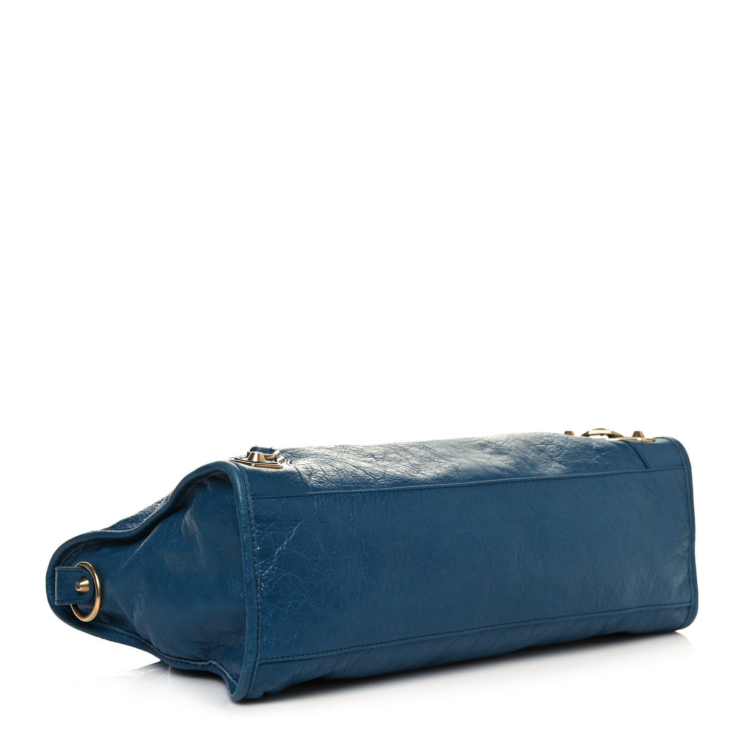 Agneau Arena Gold Hardware Metallic Edge City Bleu Abysse