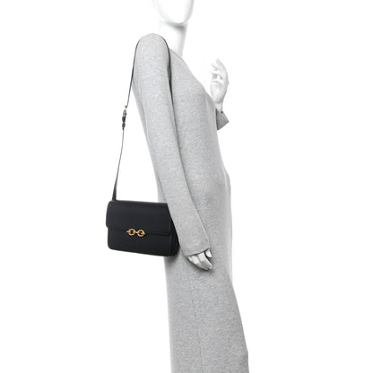 Saint Laurent Smooth Calfskin Le Maillon Satchel Black 2 of 9