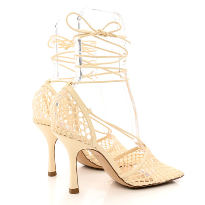 Bottega Veneta Mesh Nappa Stretch Ankle Tie Sandals 38 Toile 4 of 11