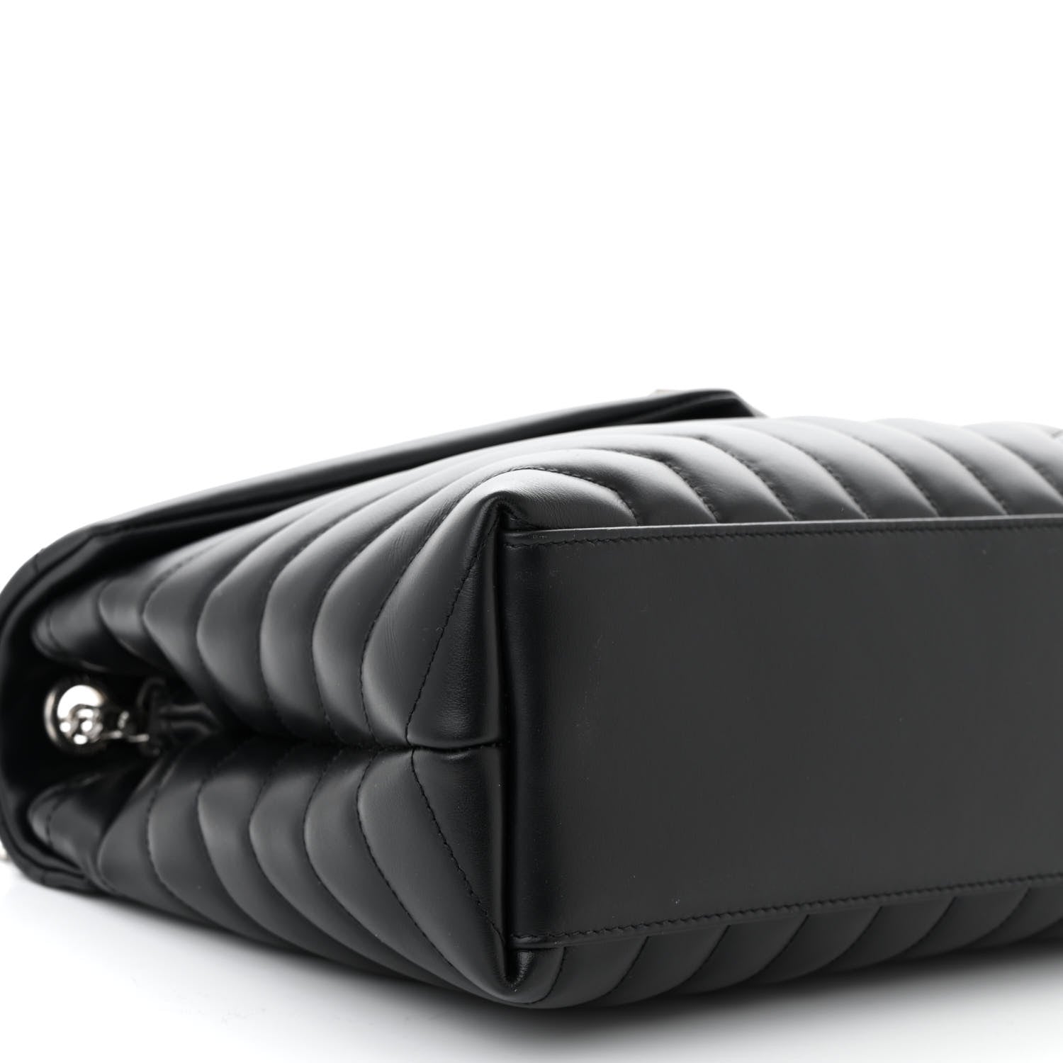 Saint Laurent Calfskin Y Quilted Monogram Medium Loulou Chain Satchel Black 9 of 10
