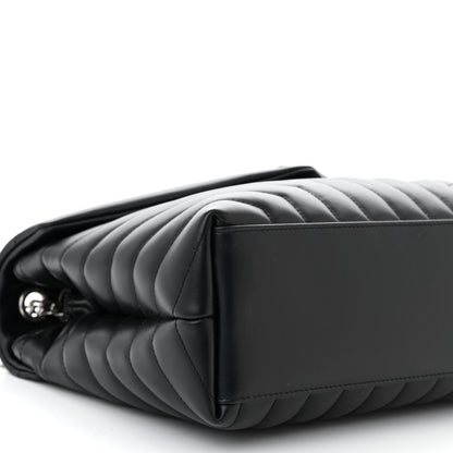 Saint Laurent Calfskin Y Quilted Monogram Medium Loulou Chain Satchel Black 9 of 10