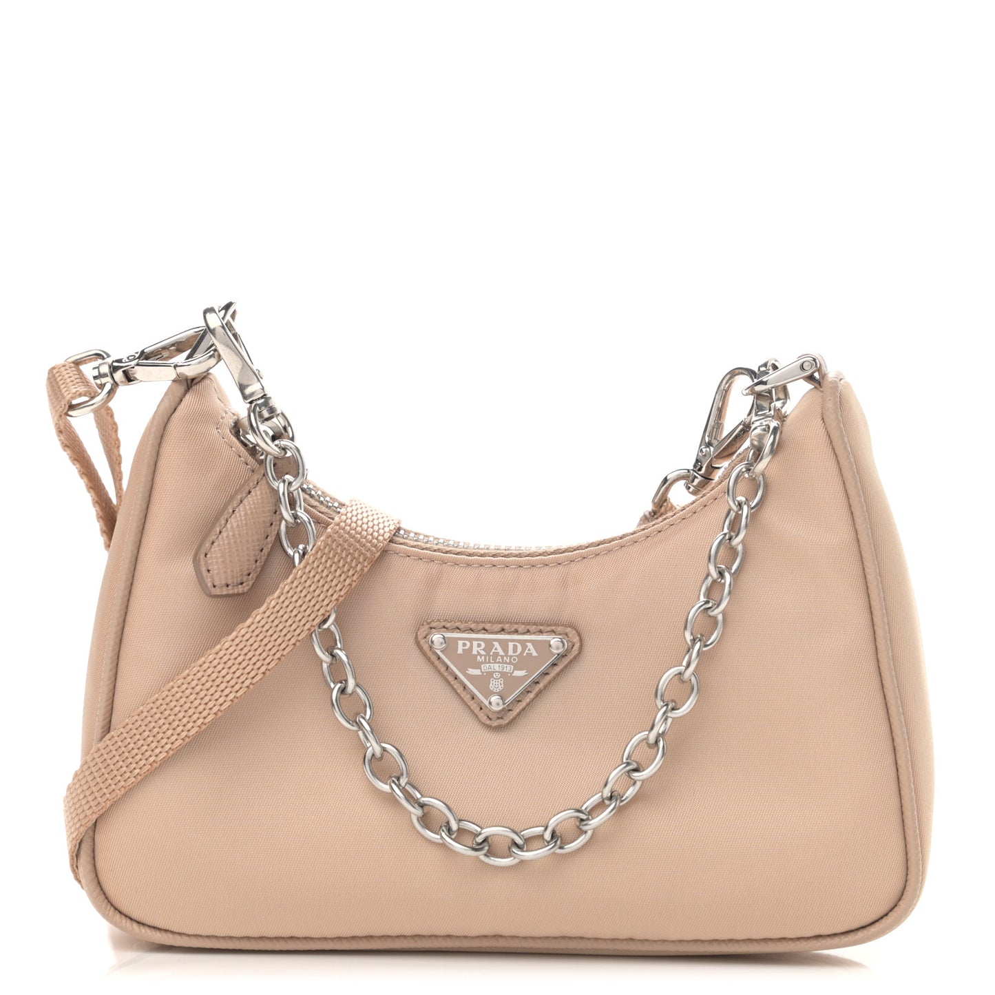Tessuto Nylon Saffiano Mini Re-Edition 2000 Shoulder Bag Cammeo